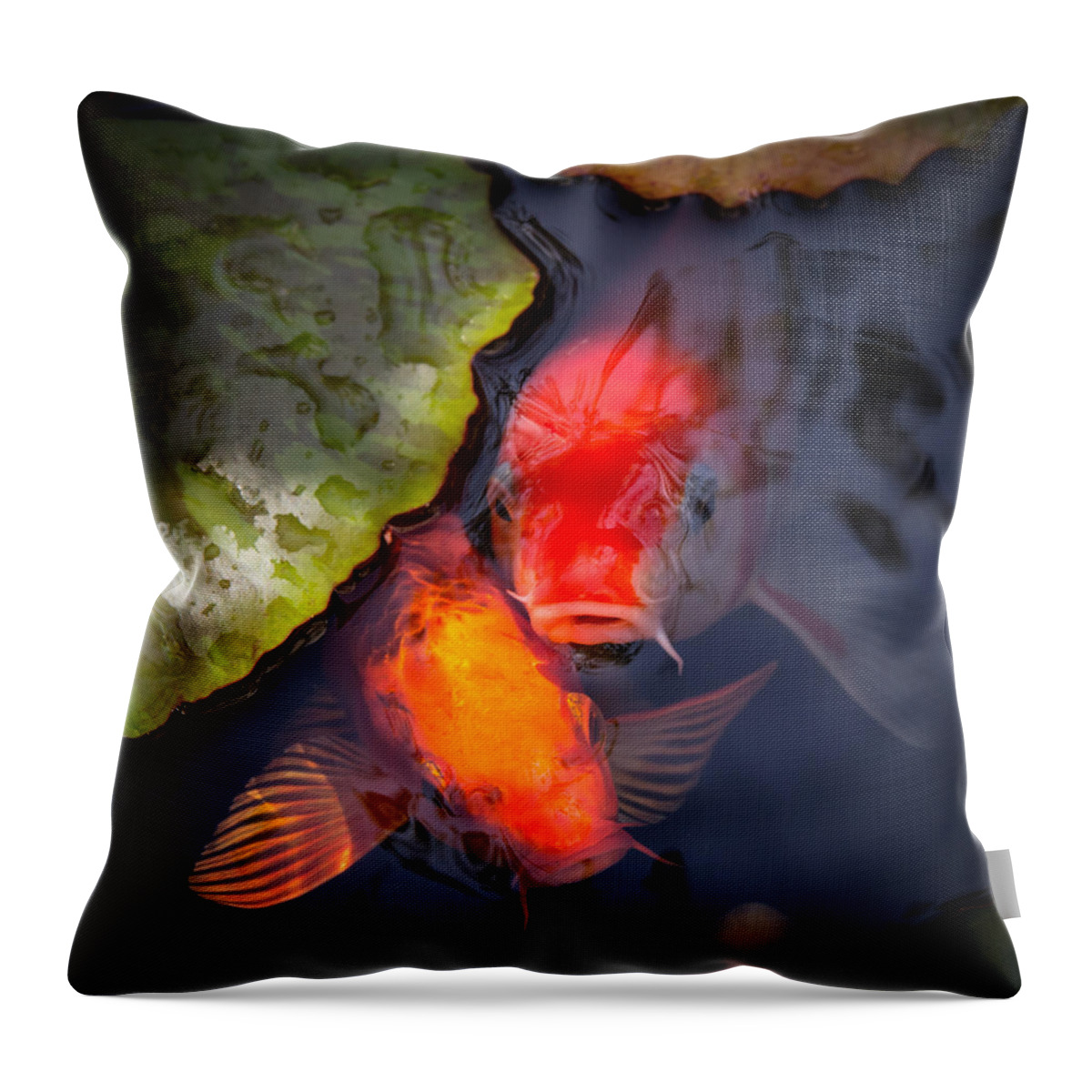 Koi Throw Pillow featuring the photograph Hopeful Faces by Priya Ghose