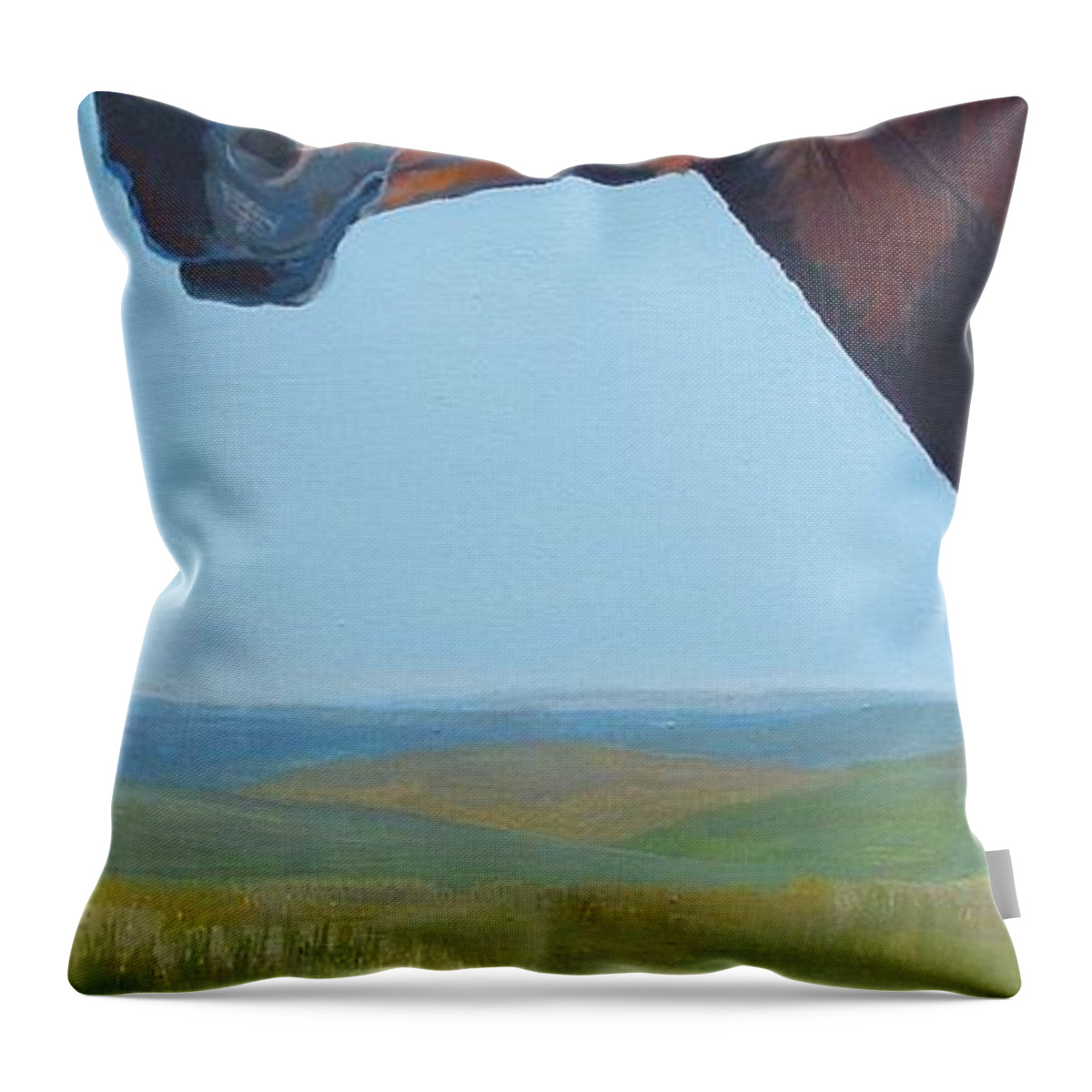 Horse Throw Pillow featuring the painting Horse Head Painting by Mike Jory