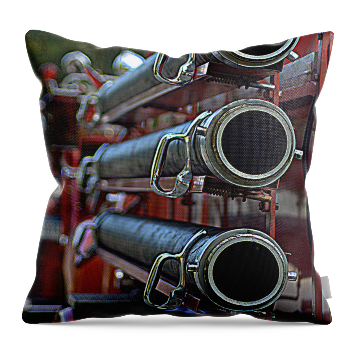 Hoses Throw Pillow featuring the photograph Hoses #2 by Judy Salcedo