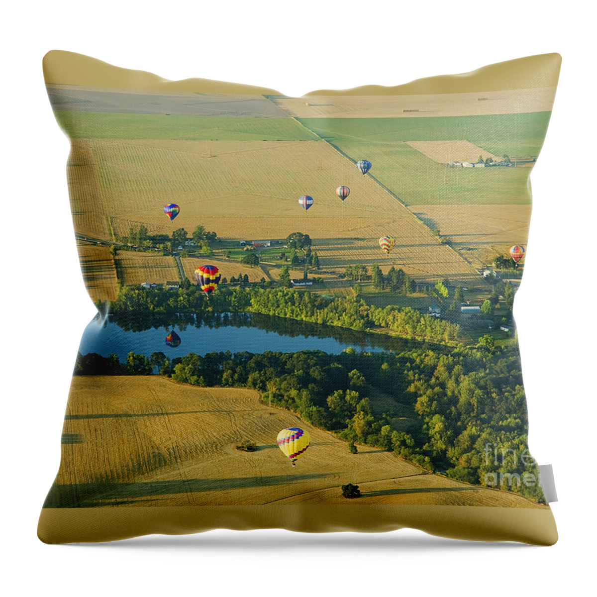 Pacific Throw Pillow featuring the photograph Hot Air Reflection by Nick Boren