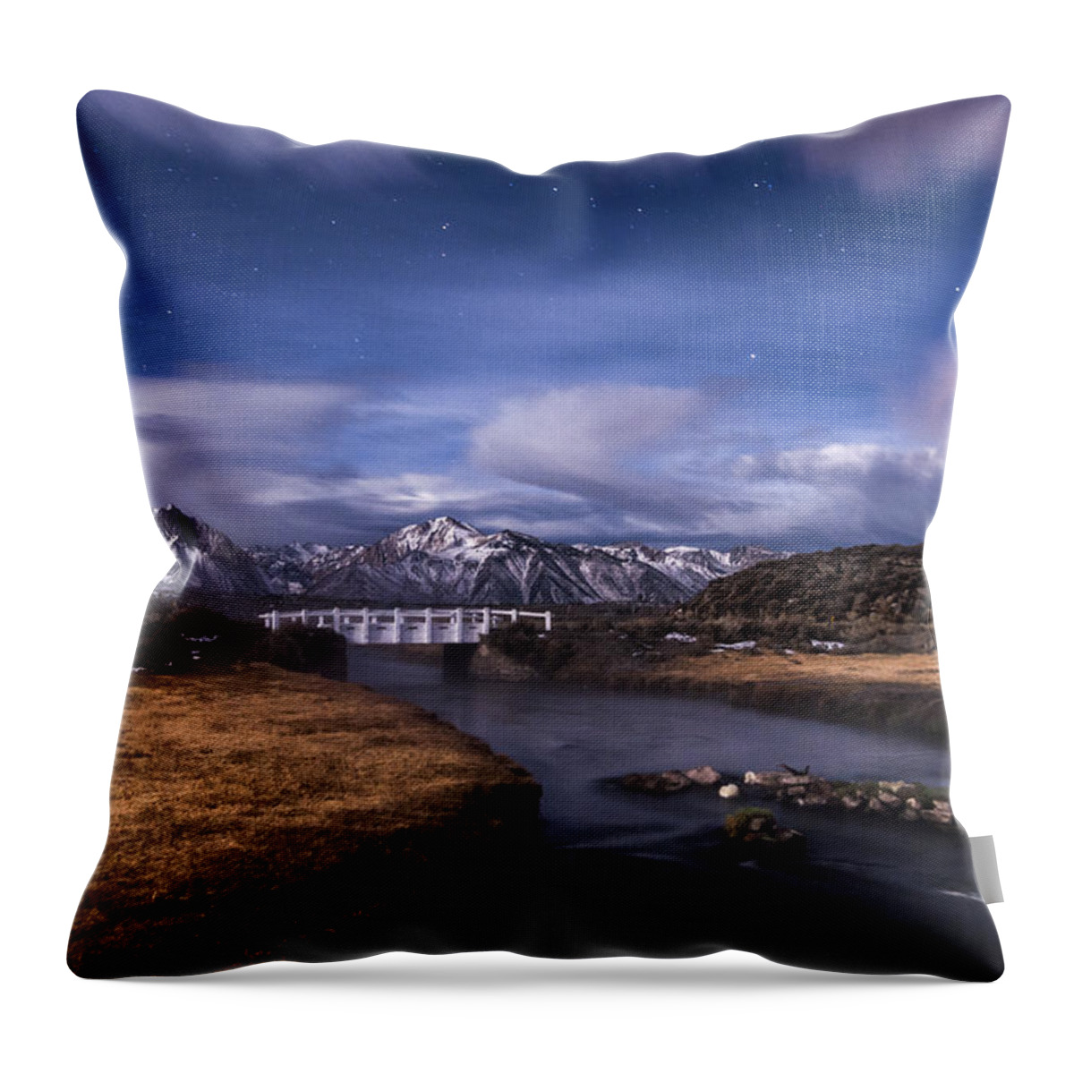 California Throw Pillow featuring the photograph Hot Creek Bridge by Cat Connor