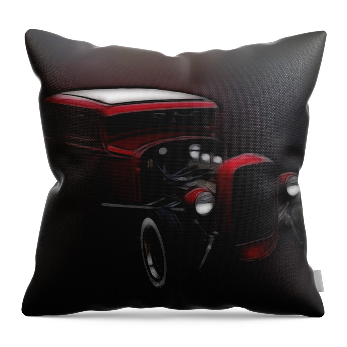Ford Throw Pillow featuring the photograph Hot Rod Ford Art by Steve McKinzie