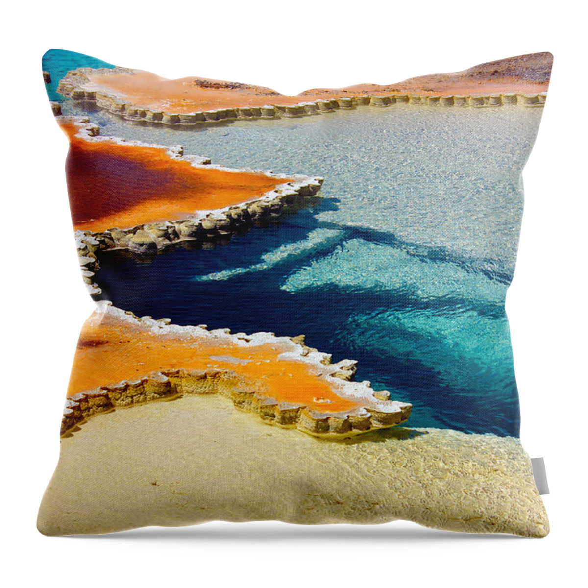 Landscape Throw Pillow featuring the photograph Hot Spring Perspective by Josh Bryant