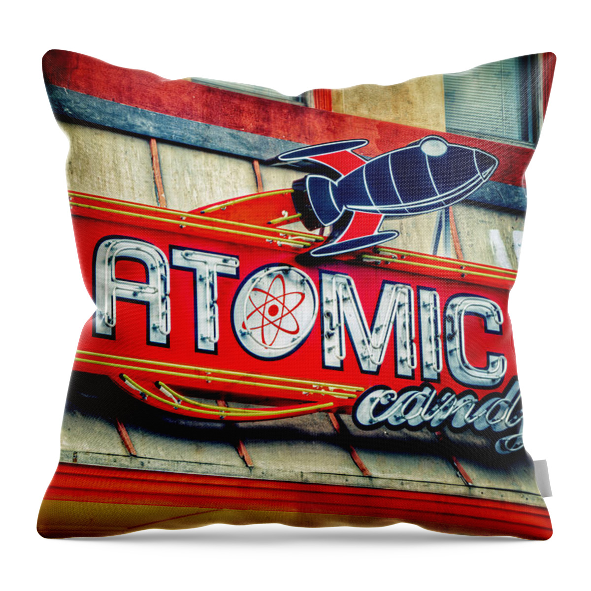 Atomic Throw Pillow featuring the photograph Hot Stuff by Joan Carroll