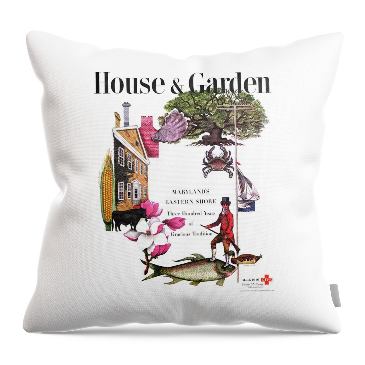House And Garden Cover Throw Pillow