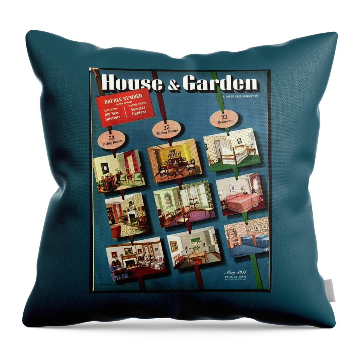 House And Garden Cover Throw Pillow