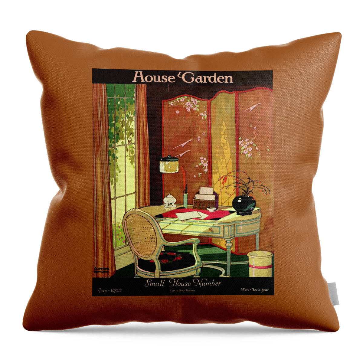 House And Garden Small House Number Throw Pillow