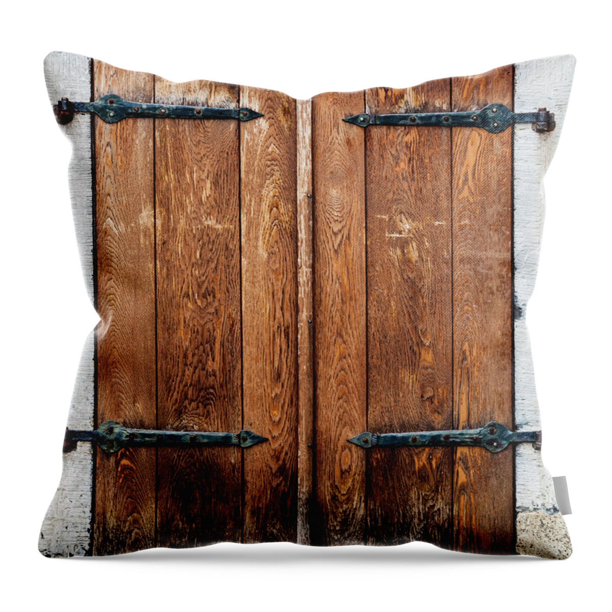 Handle Throw Pillow featuring the photograph House Door by Ewastudio