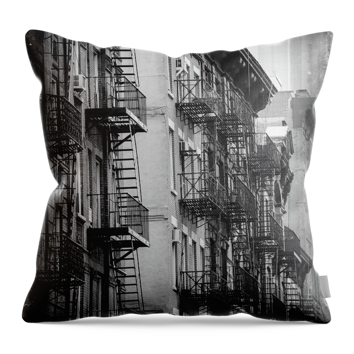 Steps Throw Pillow featuring the photograph House Of Manhattan, New York City by Zodebala