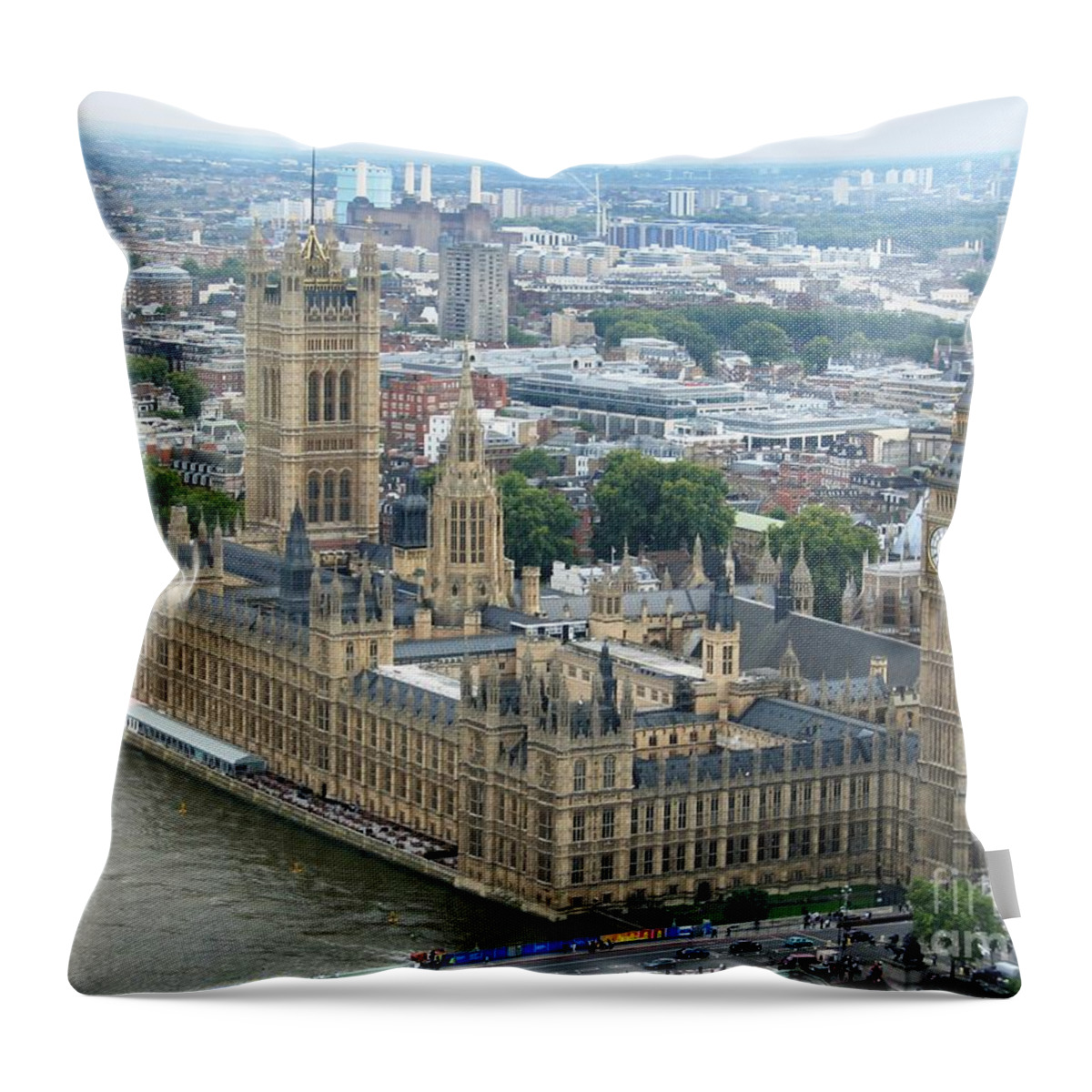 Houses Of Parliament Throw Pillow featuring the photograph Houses of Parliament by Denise Railey