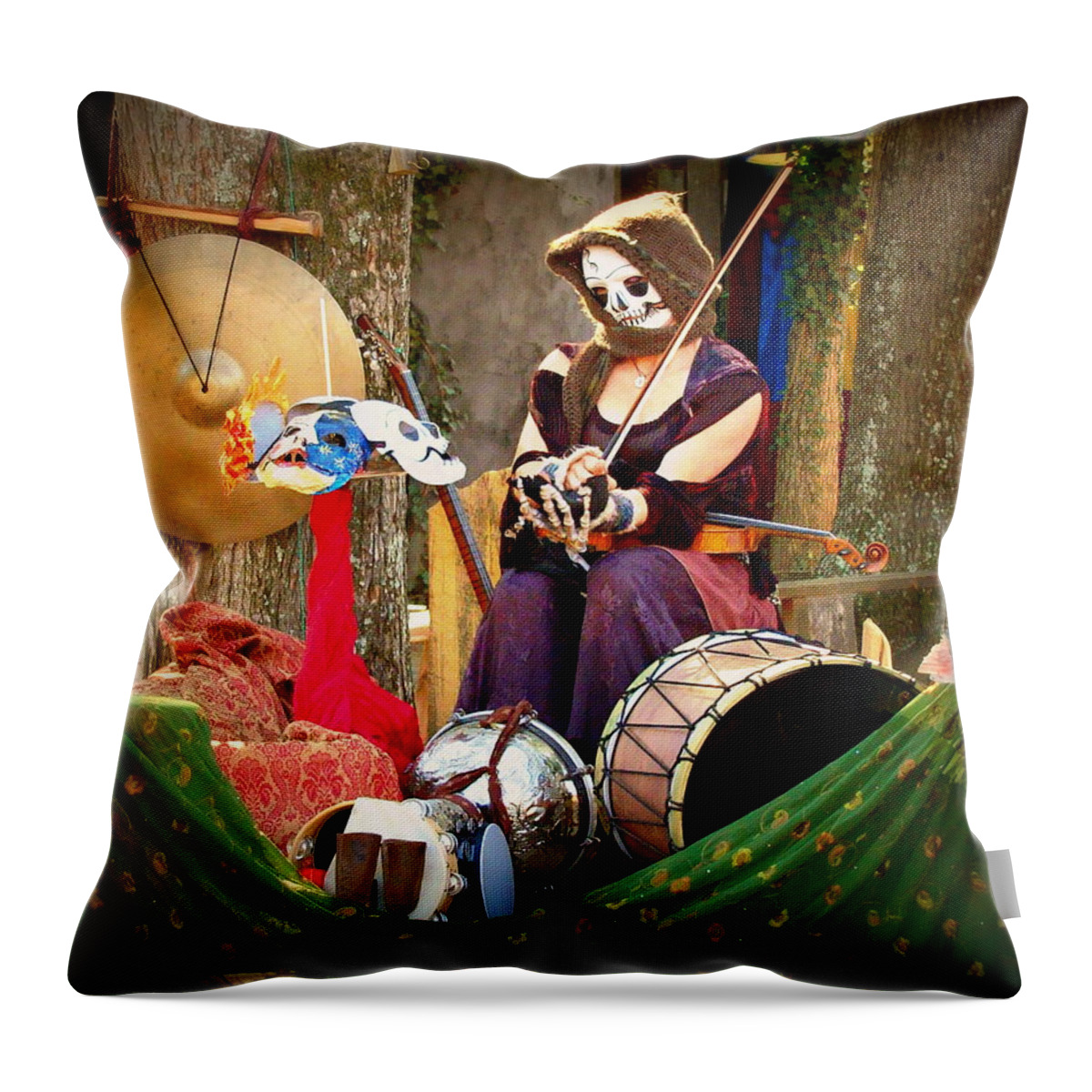Fine Art Throw Pillow featuring the photograph How Death Makes a Living by Rodney Lee Williams