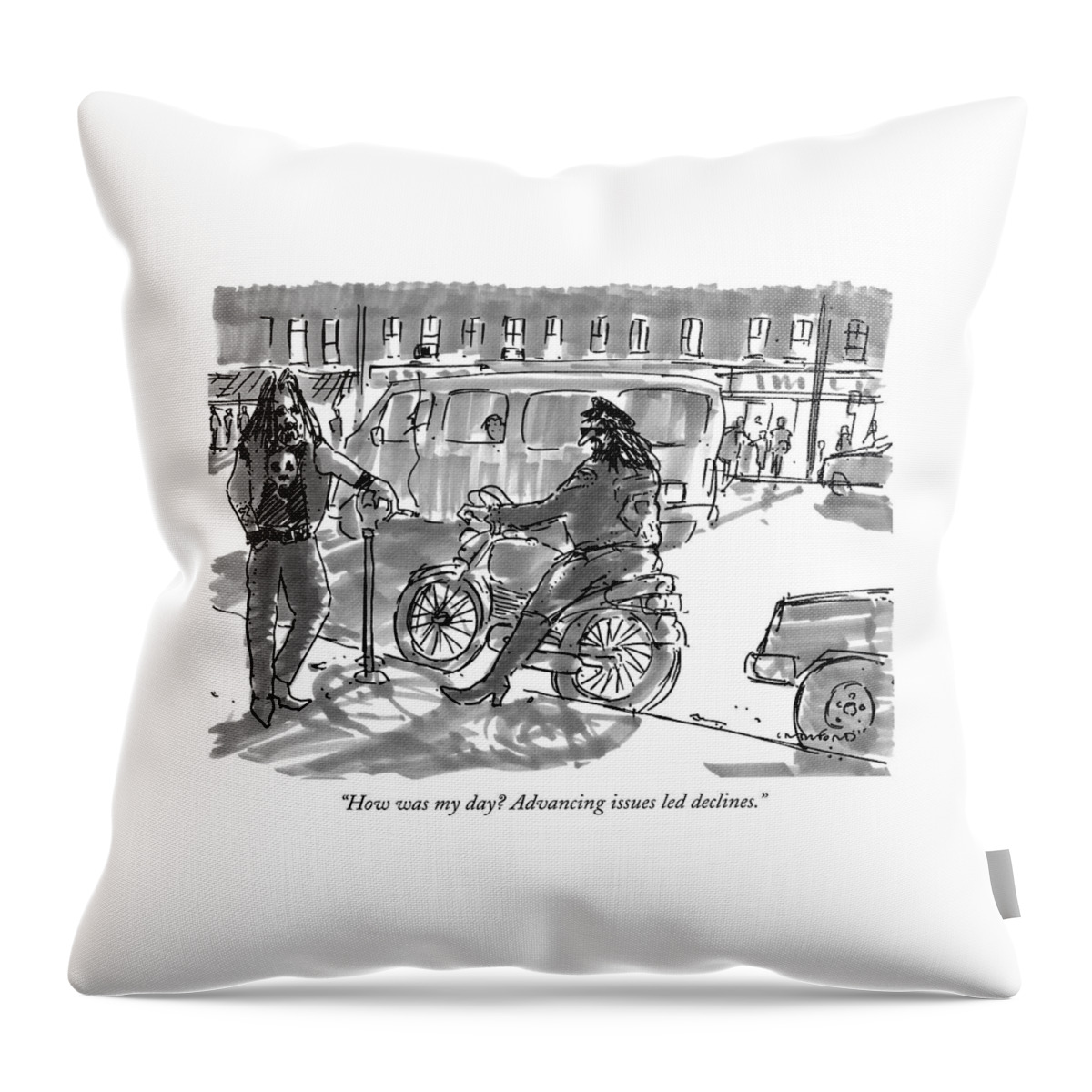 How Was My Day? Advancing Issues Led Declines Throw Pillow