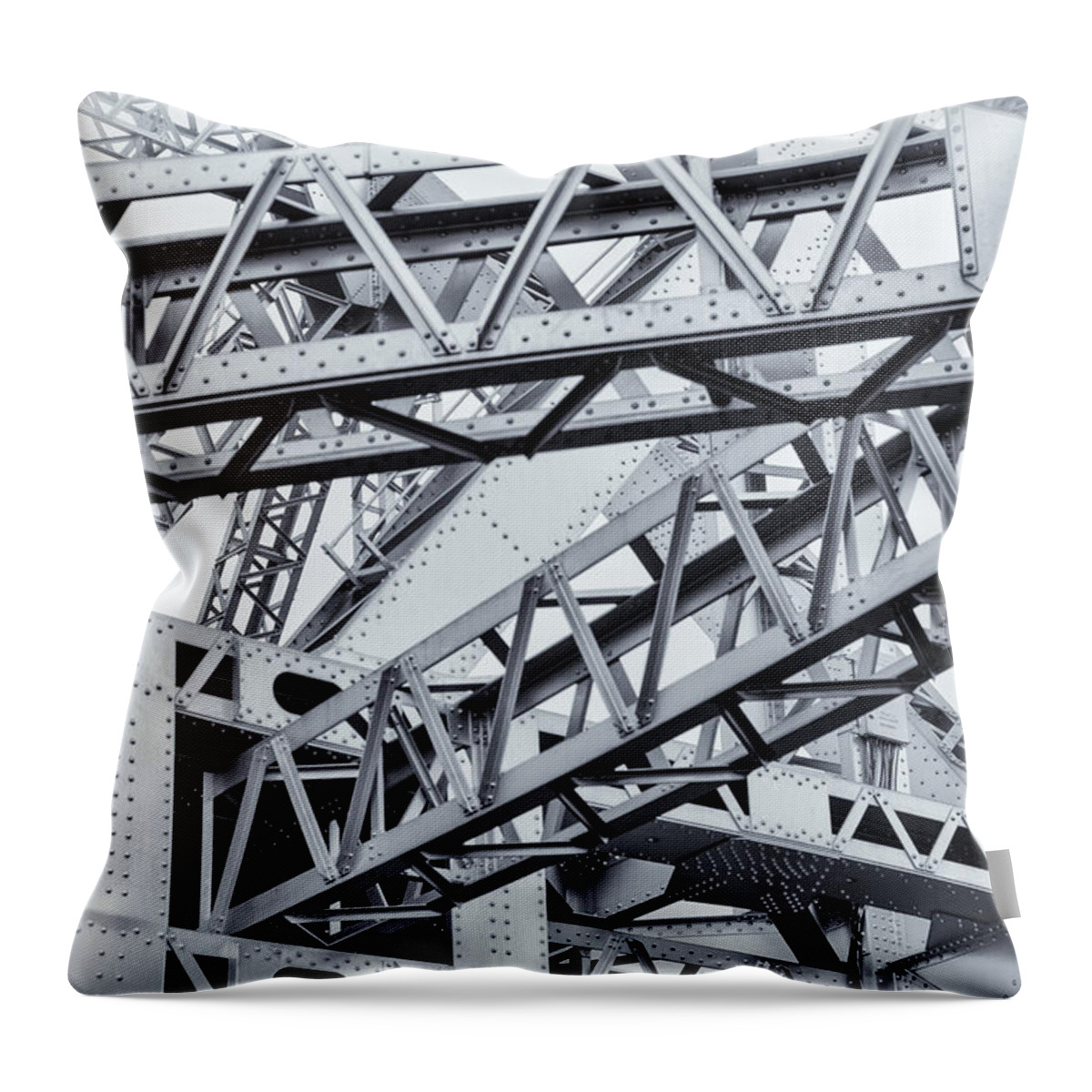 India Throw Pillow featuring the photograph Howrah Bridge by Scott Wyatt
