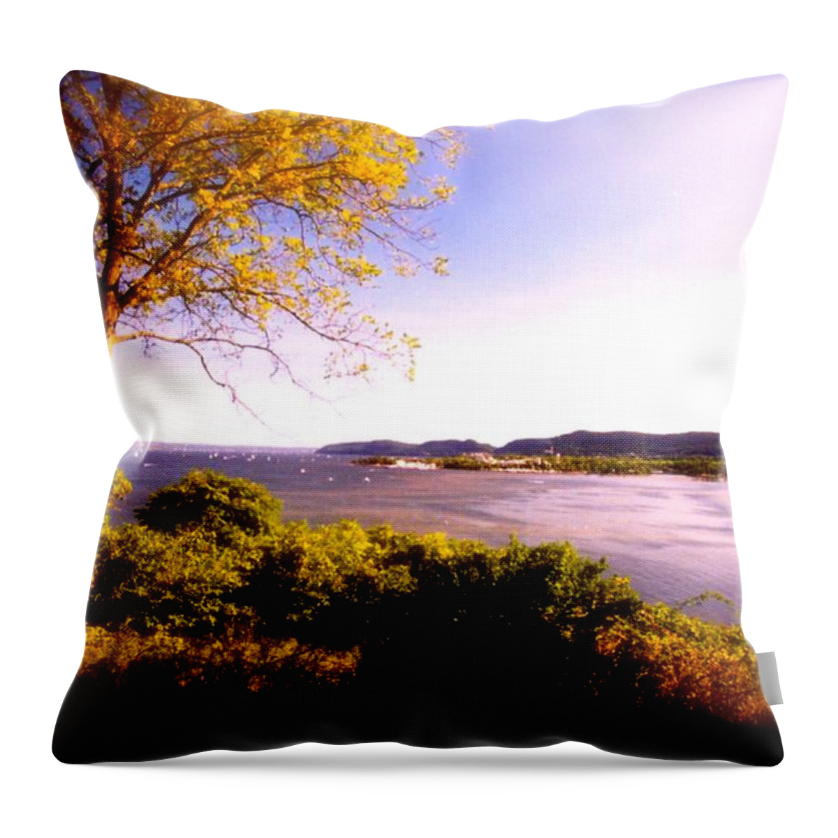 Hudson Valley New York Throw Pillow featuring the photograph Hudson Valley Photograph by Iconic Images Art Gallery David Pucciarelli