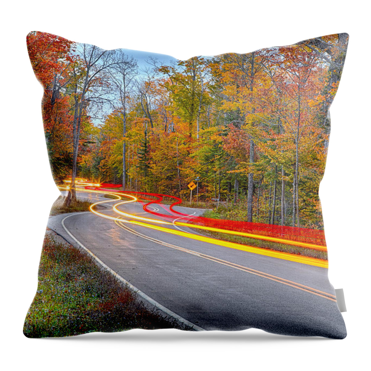 3scape Photos Throw Pillow featuring the photograph Hugging the Curves by Adam Romanowicz