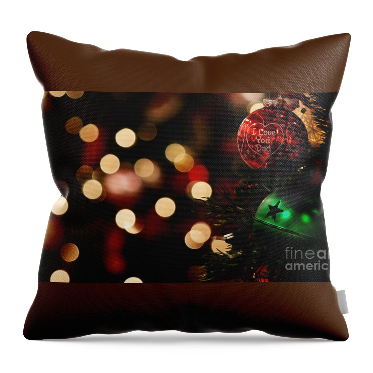 Christmas Throw Pillow featuring the photograph Hugs And Kisses by Linda Shafer