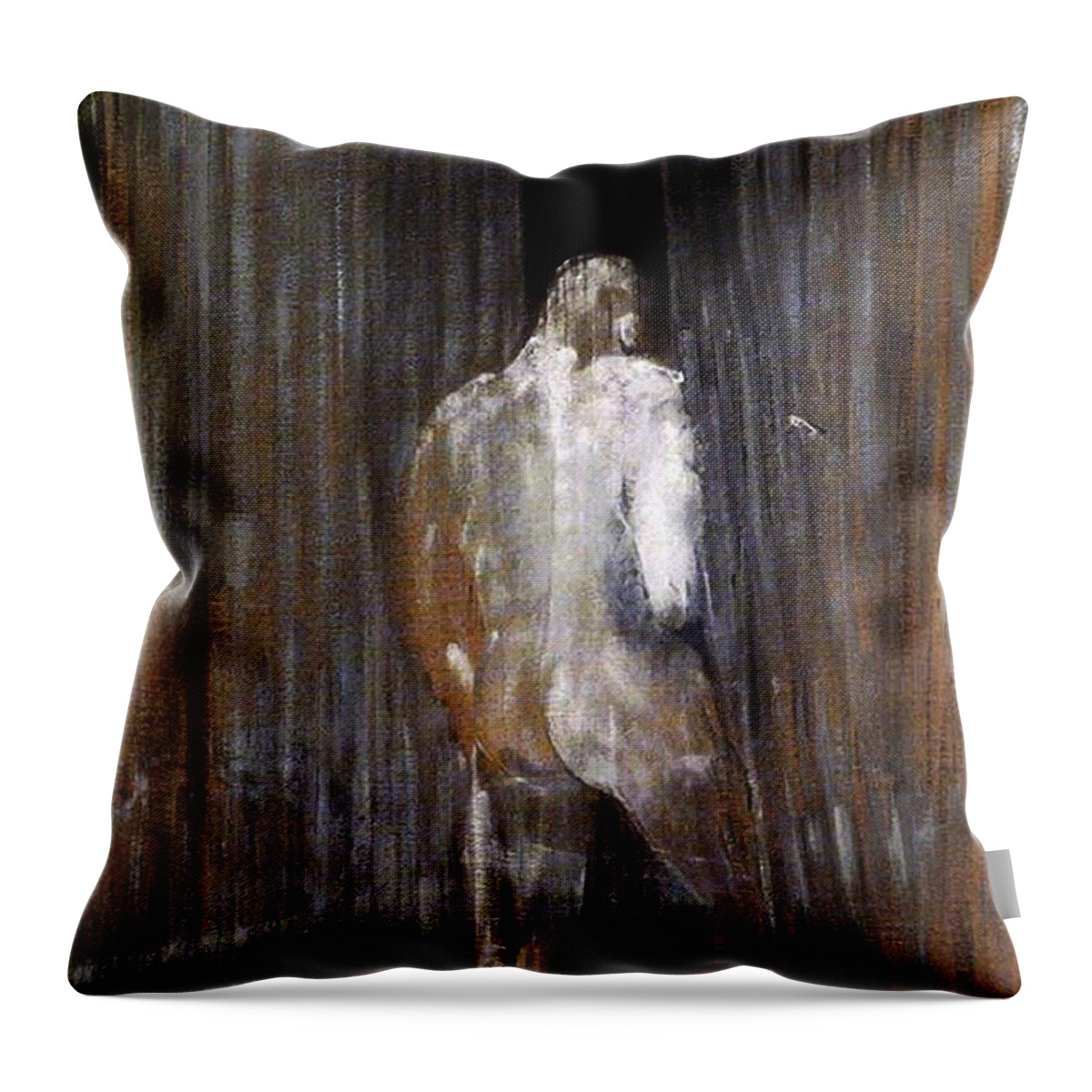 Human Form Throw Pillow featuring the painting Human Form by Francis Bacon