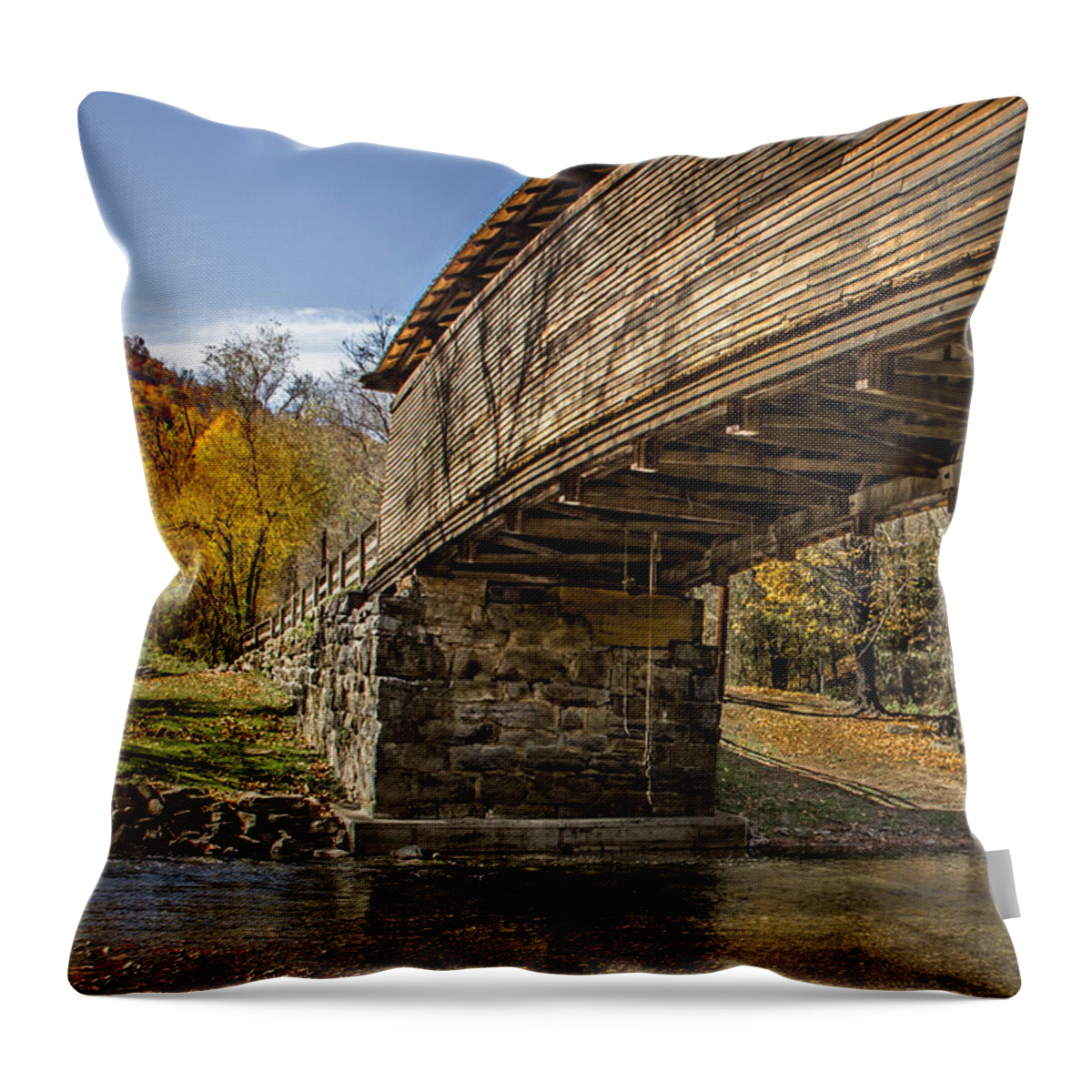 Humpback Bridge Throw Pillow featuring the photograph Humpback Bridge by James Woody