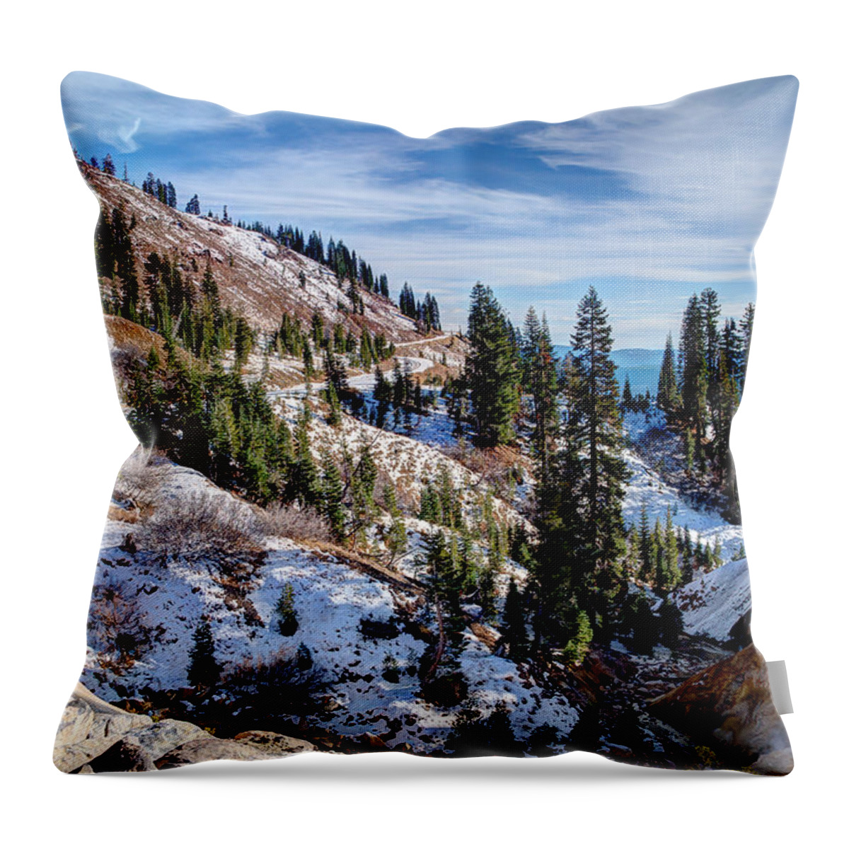 2013 Throw Pillow featuring the photograph Hwy 89 to the Peak by Jan Davies