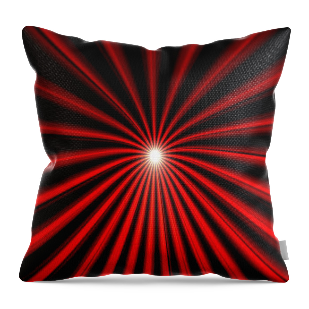 Hyperspace Throw Pillow featuring the painting Hyperspace Red Portrait by Pet Serrano