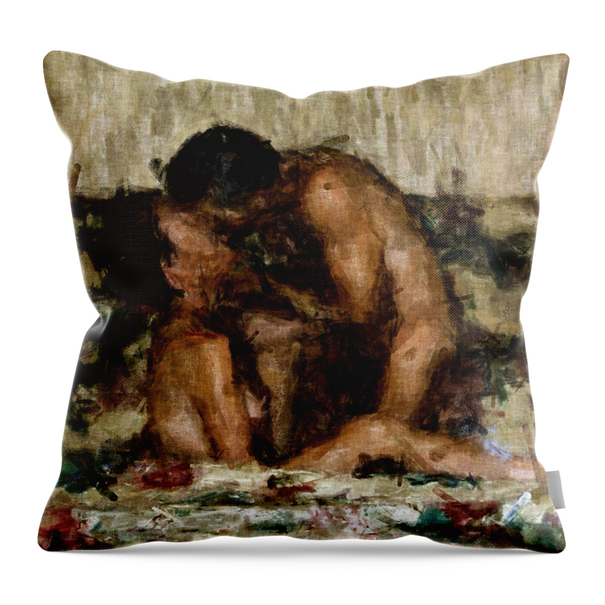 Nudes Throw Pillow featuring the photograph I Adore You by Kurt Van Wagner