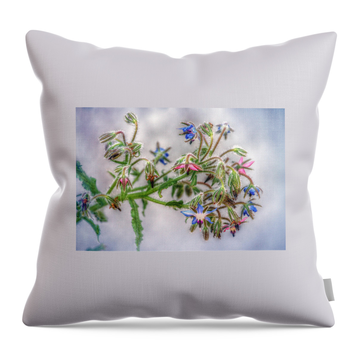 Floral Throw Pillow featuring the photograph I Bring Heart by Jean Connor