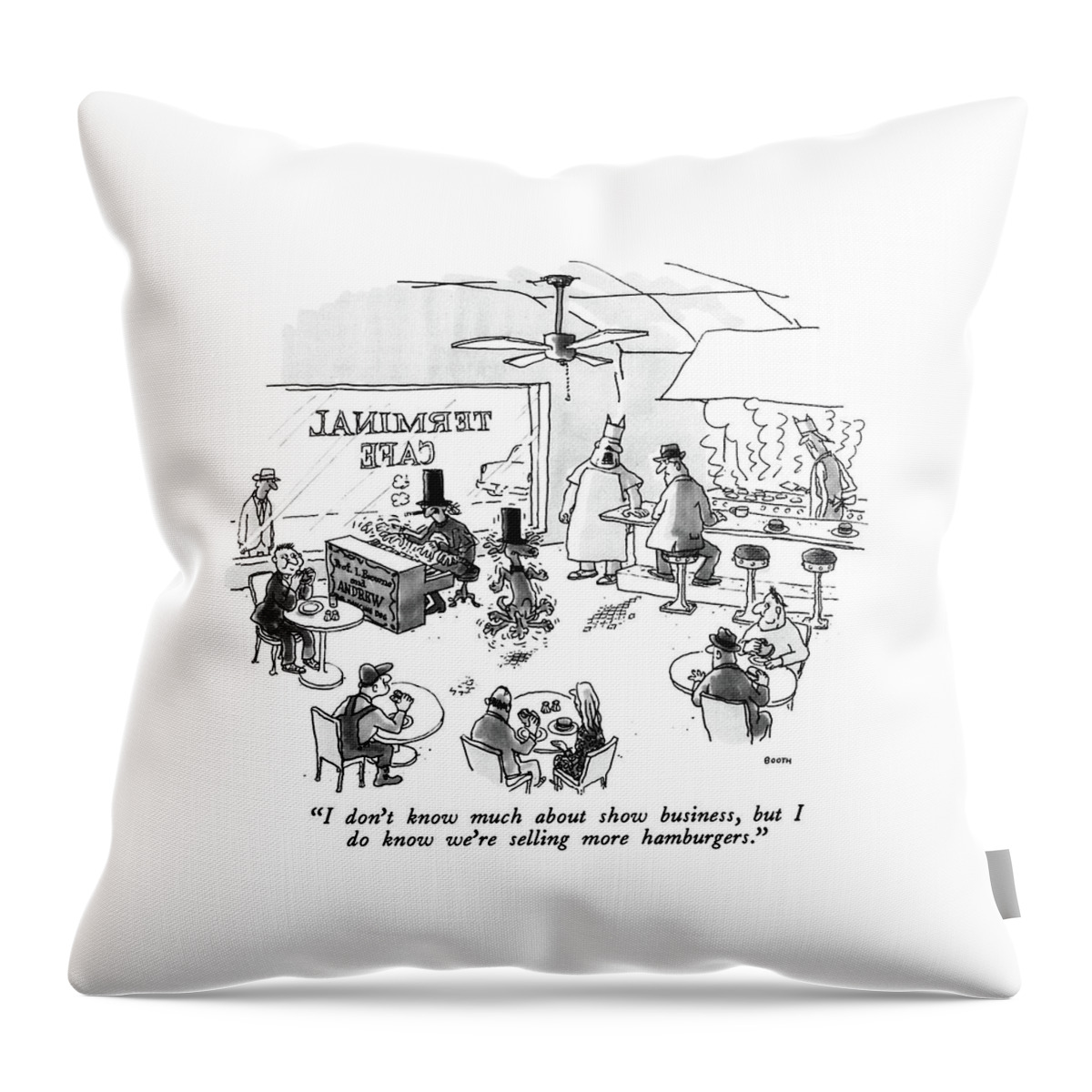 I Don't Know Much About Show Business Throw Pillow