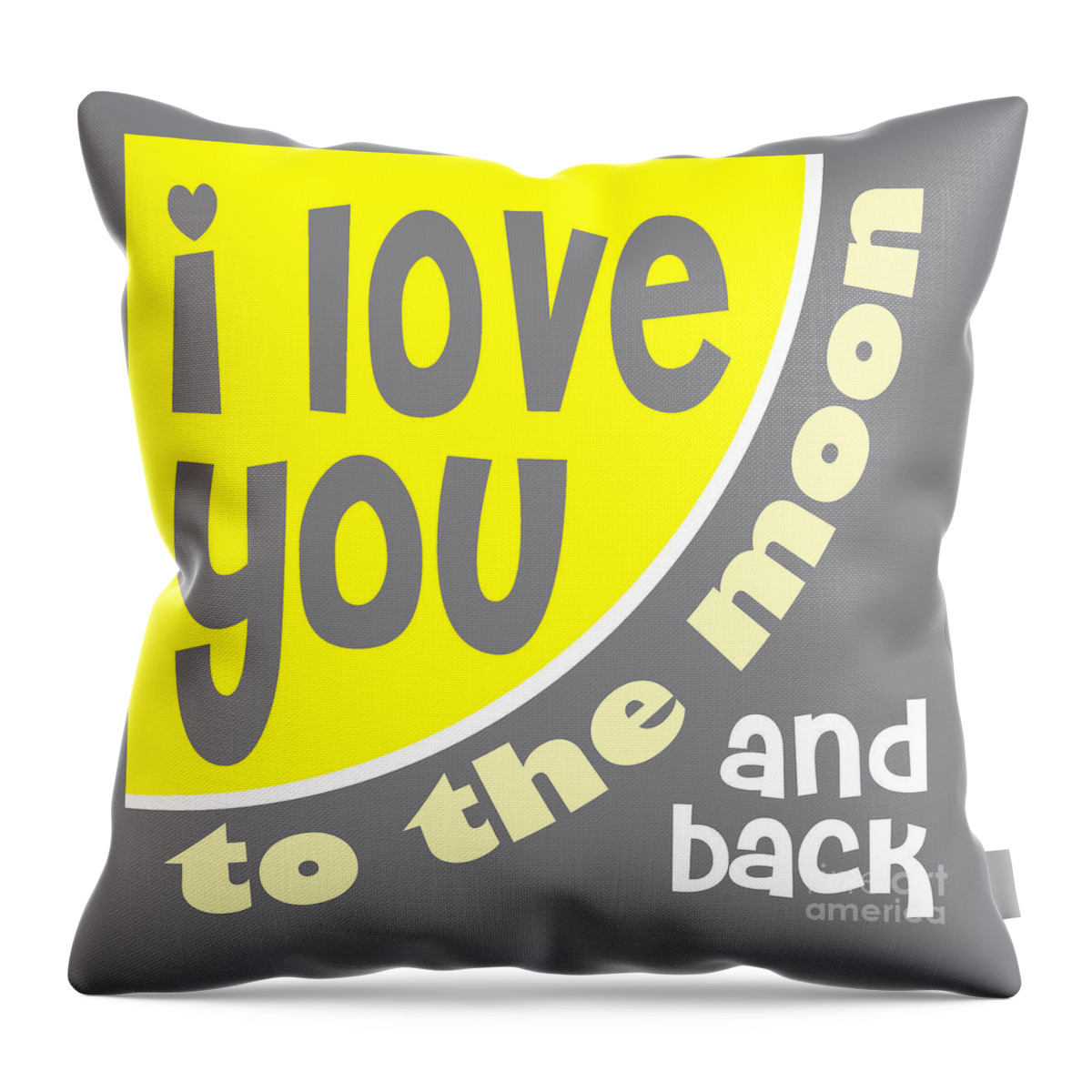 I Love You To The Moon Throw Pillow featuring the digital art I Love You to the Moon by Ginny Gaura