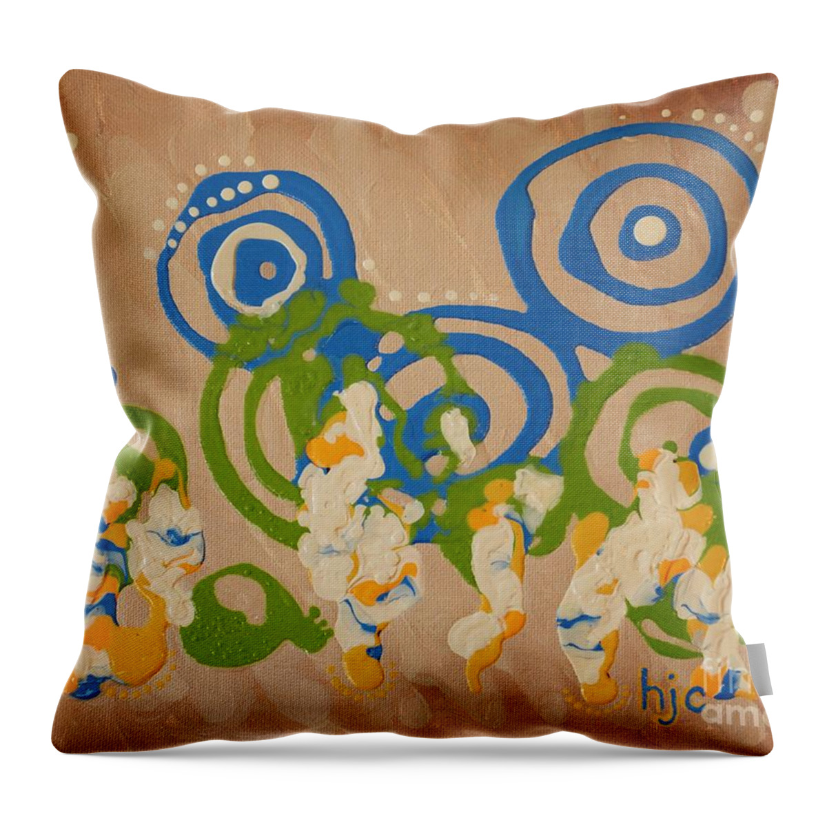 Urantia Throw Pillow featuring the painting I Read The Urantia Book by Holly Carmichael