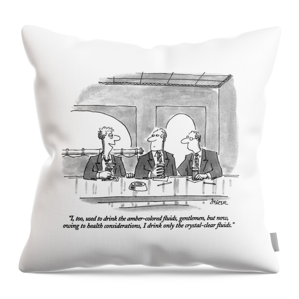 I, Too, Used To Drink The Amber-colored Fluids Throw Pillow