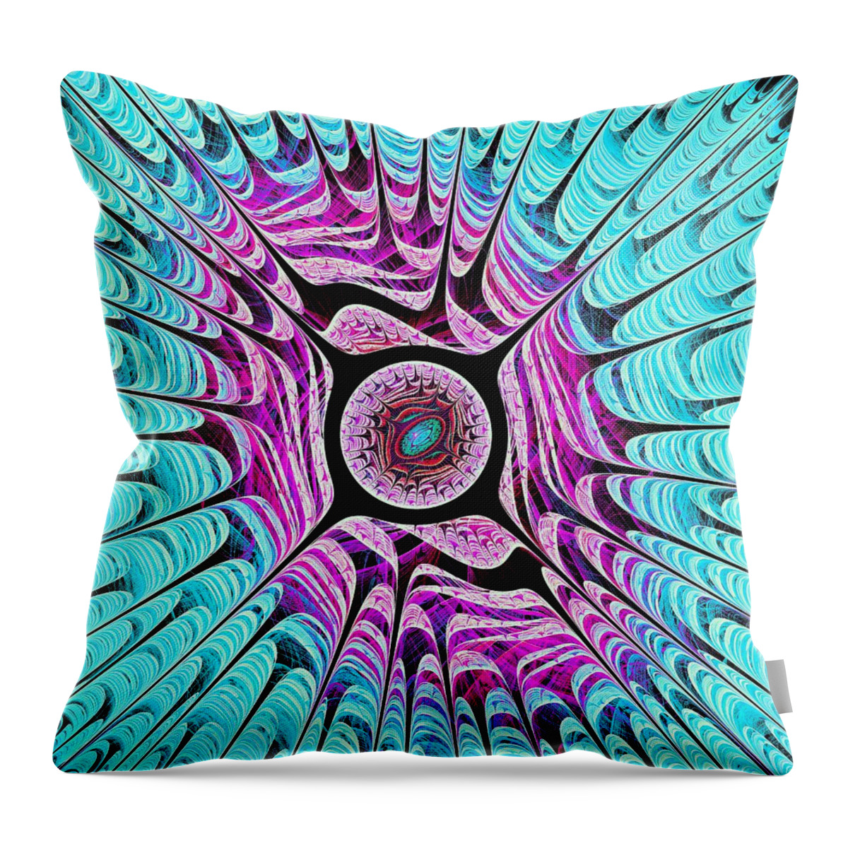 Malakhova Throw Pillow featuring the digital art Ice Dragon Eye by Anastasiya Malakhova