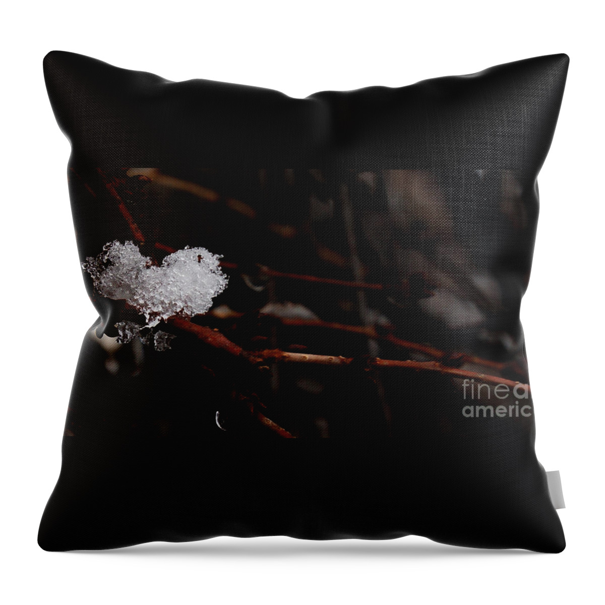 Snow Throw Pillow featuring the photograph Ice by Linda Shafer