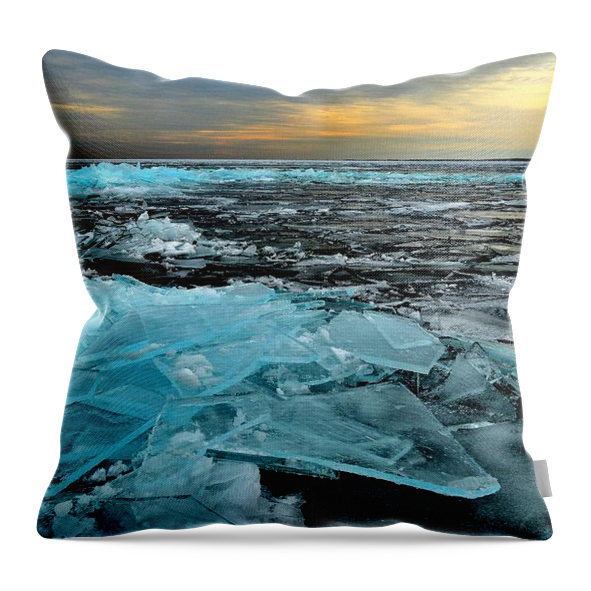 Ice Throw Pillow featuring the photograph Ice Storm # 6 - Battery Bay - Kingston - Canada by Jeremy Hall