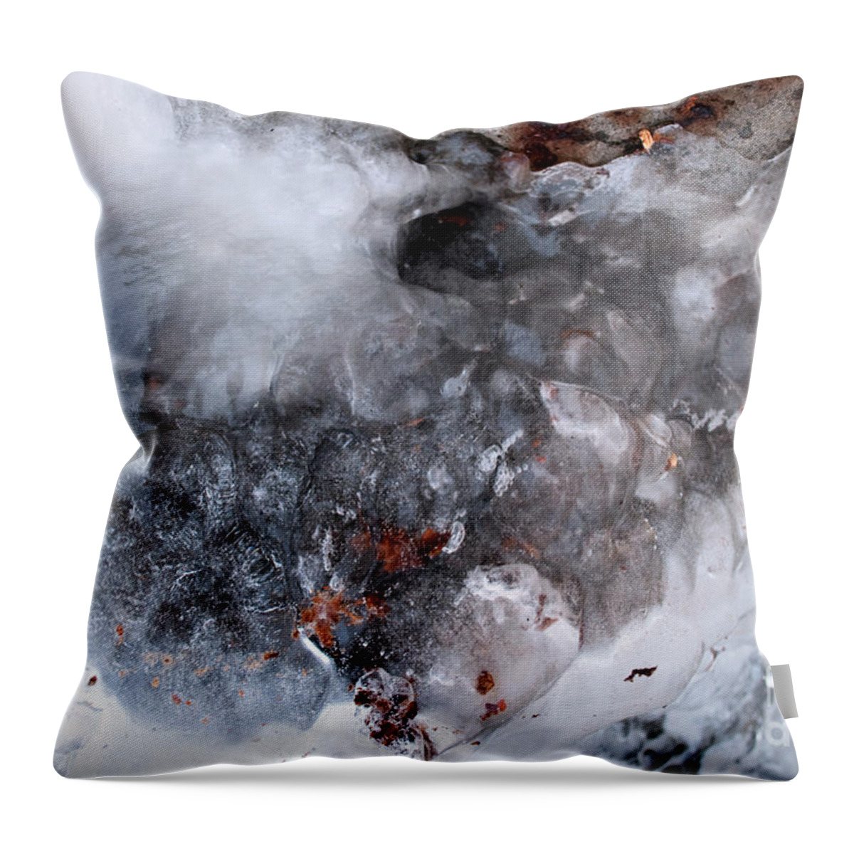 Ice Throw Pillow featuring the photograph Ice Transformation VII by Gwyn Newcombe