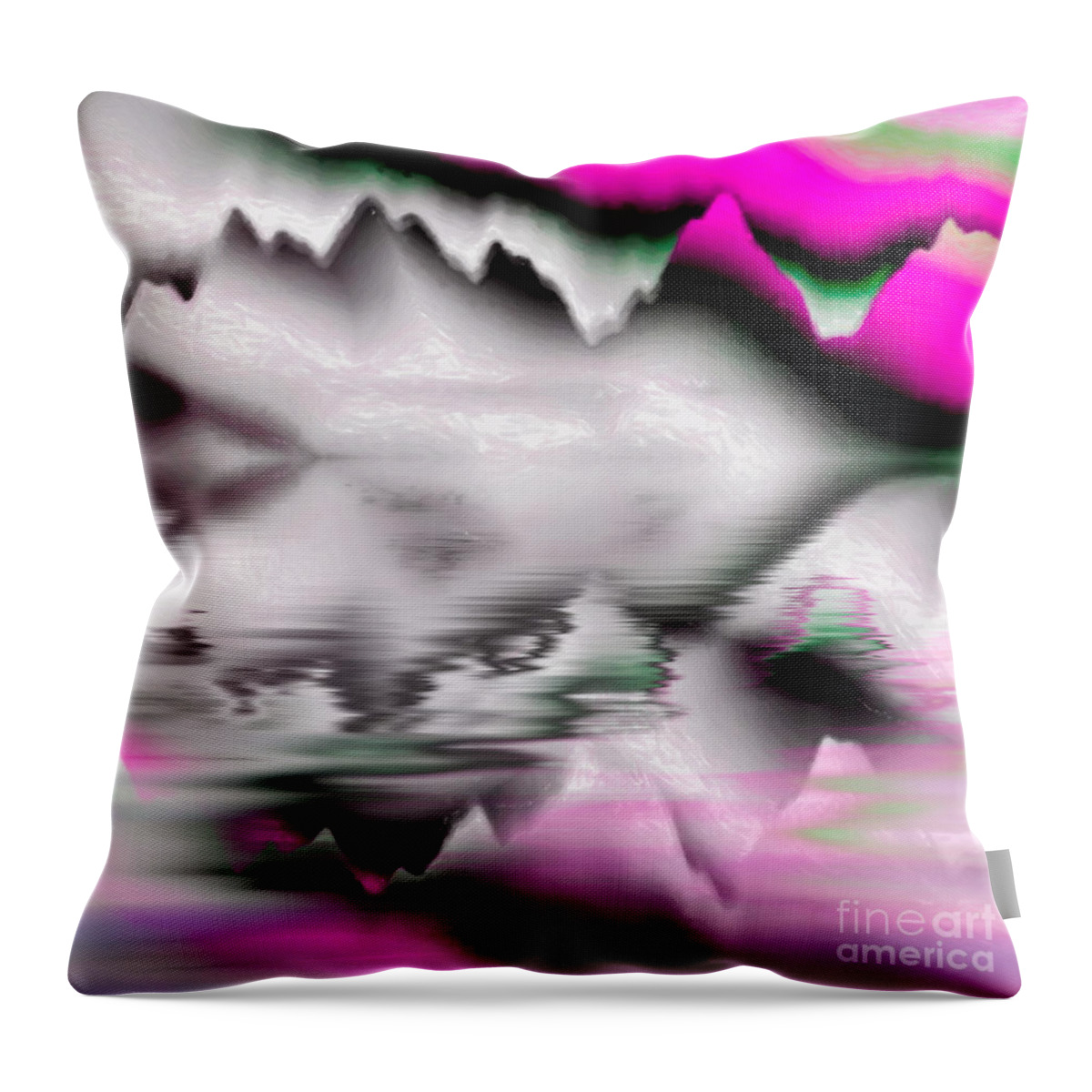 Iceberg Throw Pillow featuring the digital art Iceberg Ahoy by Dee Flouton