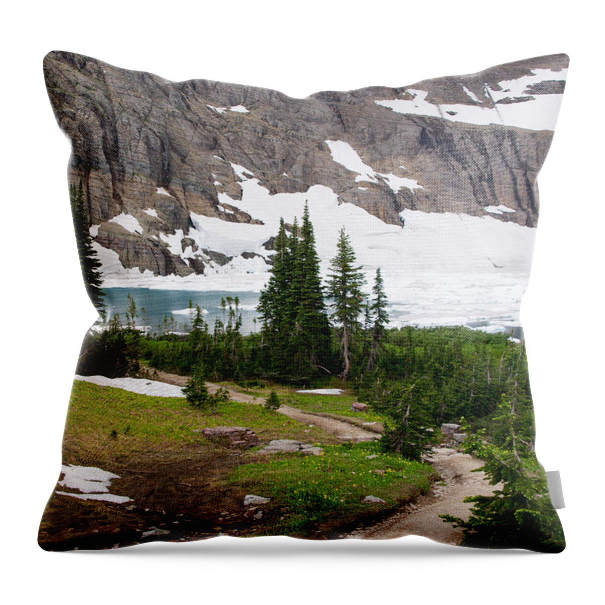 Montana Throw Pillow featuring the photograph Iceberg Lake by Kent Nancollas