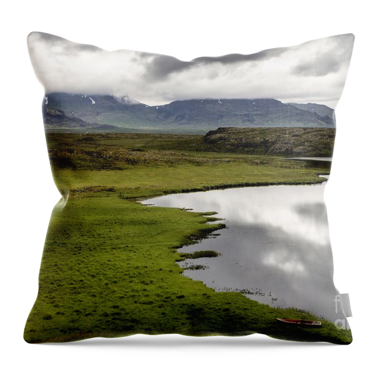 Iceland Throw Pillow featuring the photograph Iceland Landscape by Christy Lang