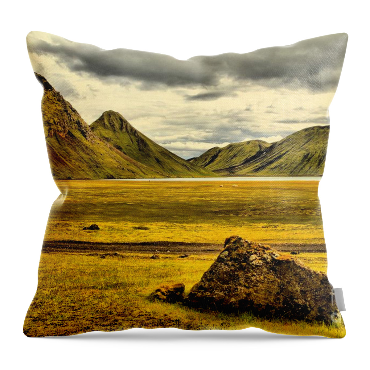 Iceland Throw Pillow featuring the photograph Icelandic Highlands by Roxie Crouch
