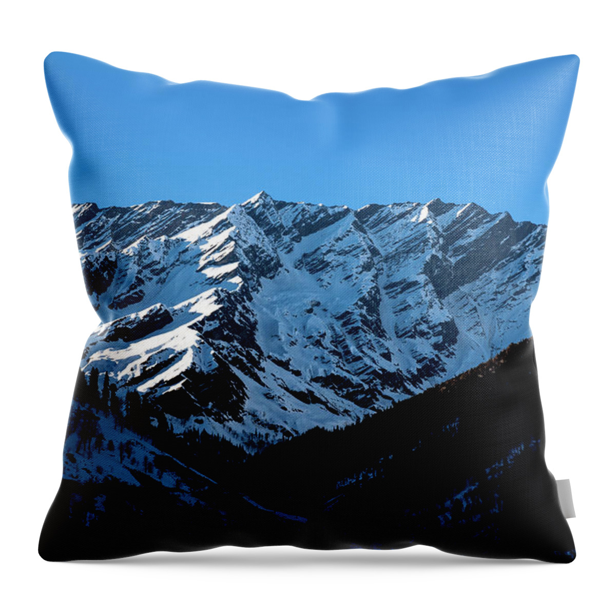 Tranquility Throw Pillow featuring the photograph Icy Mountains, Shima Manali, India by Nishanth Jois