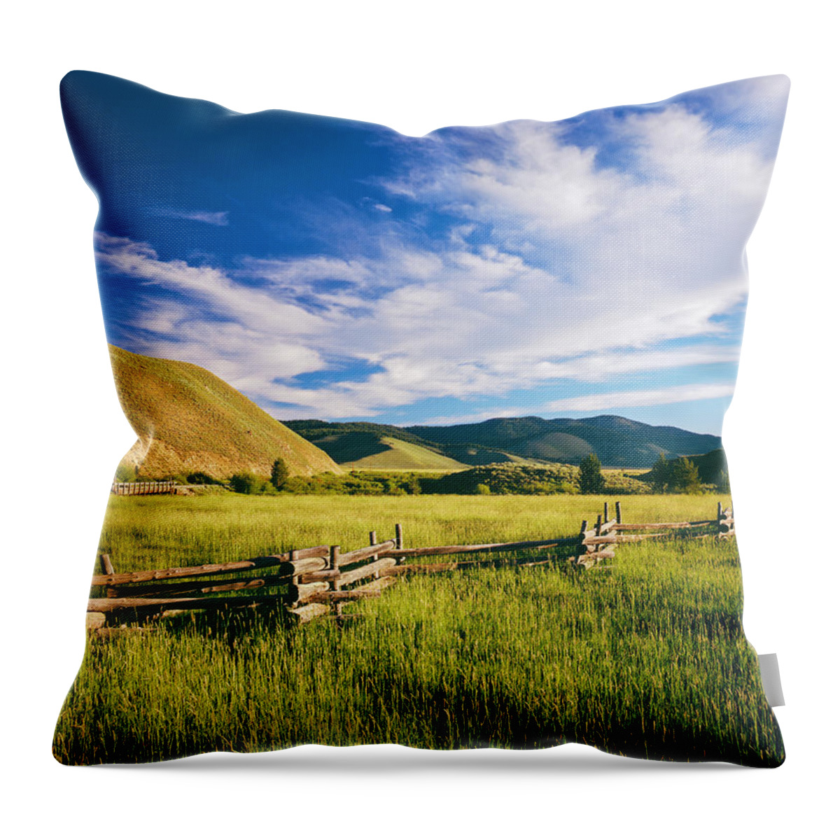 Scenics Throw Pillow featuring the photograph Idaho Country Side by Ron thomas