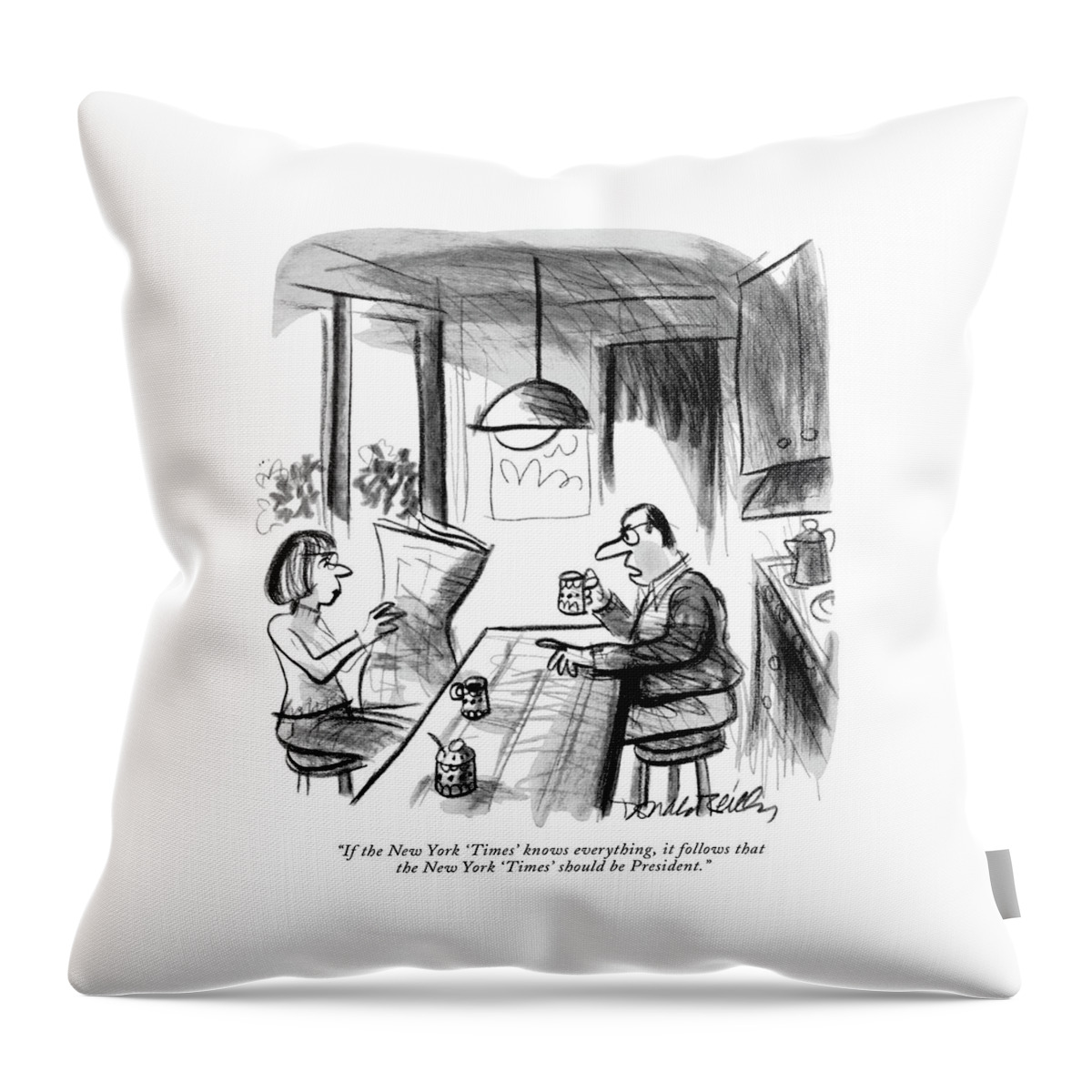 If The New York 'times' Knows Everything Throw Pillow