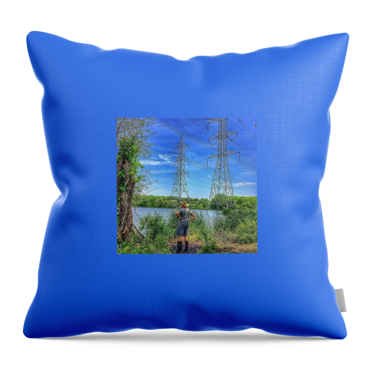 Nature_obsessed Throw Pillow featuring the photograph Just hanging out. by Orlando Gonzales