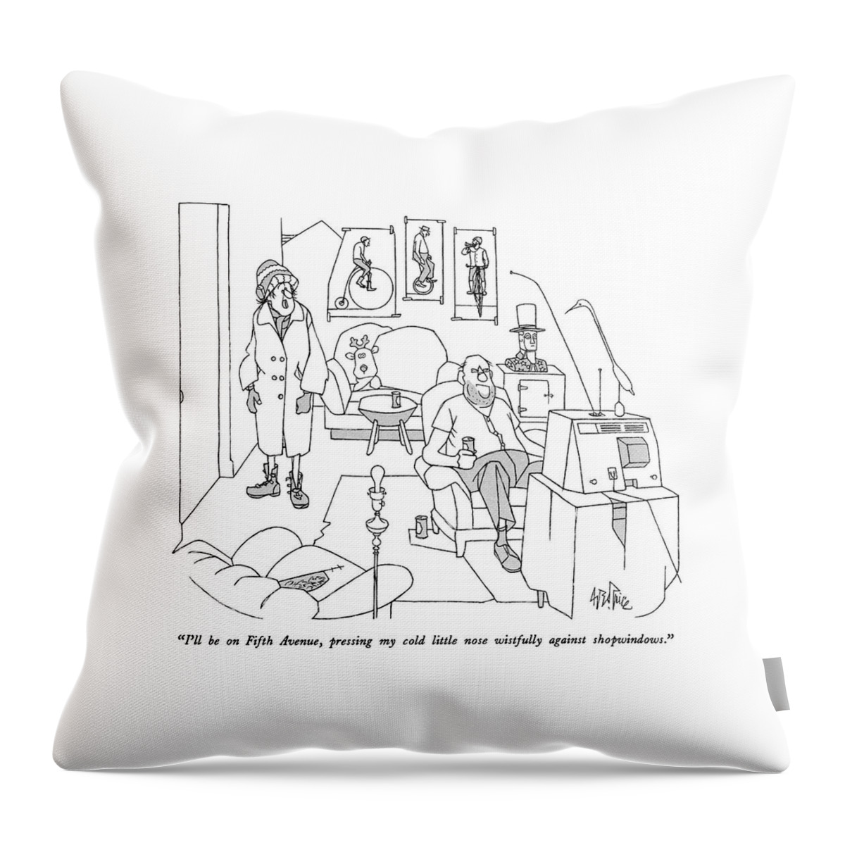I'll Be On Fifth Avenue Throw Pillow