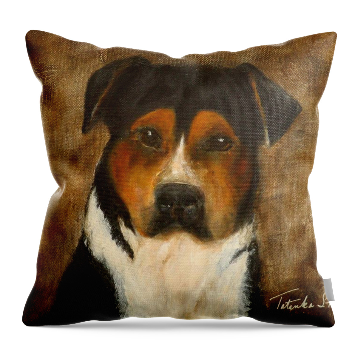 Captain Throw Pillow featuring the painting I'll Wait for You by Barbie Batson