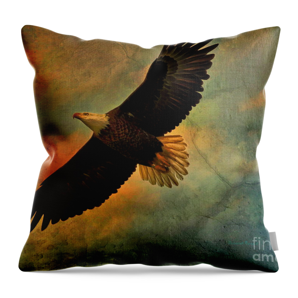 Eagle Throw Pillow featuring the photograph Illumination Of Spirit by Deborah Benoit