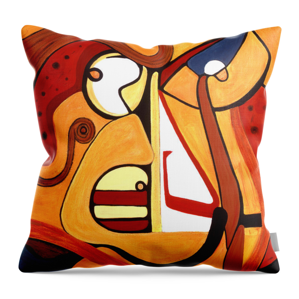 Abstract Art Throw Pillow featuring the painting Illuminatus 2 by Stephen Lucas