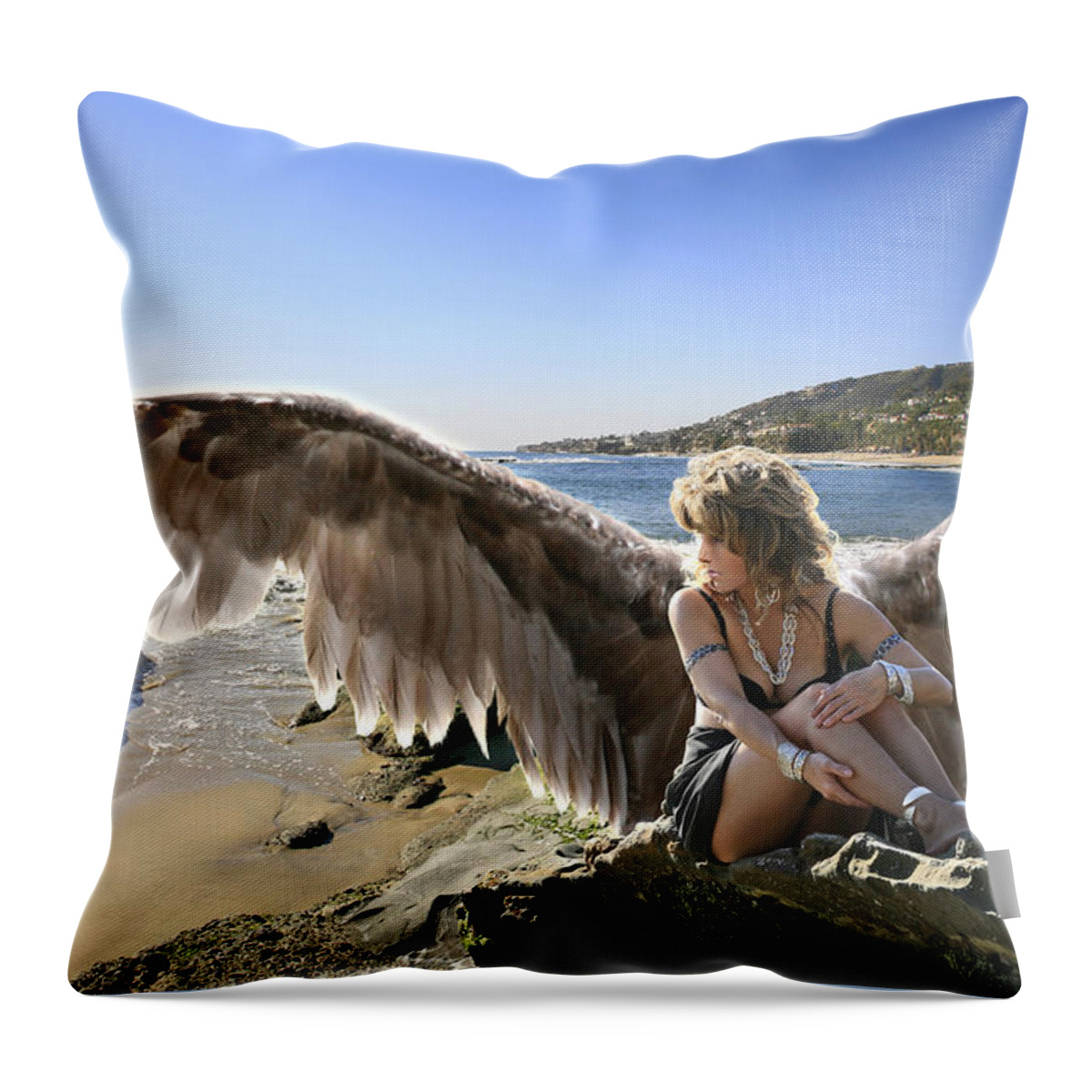 Angel Throw Pillow featuring the photograph I'm A Witness To Your Life by Acropolis De Versailles