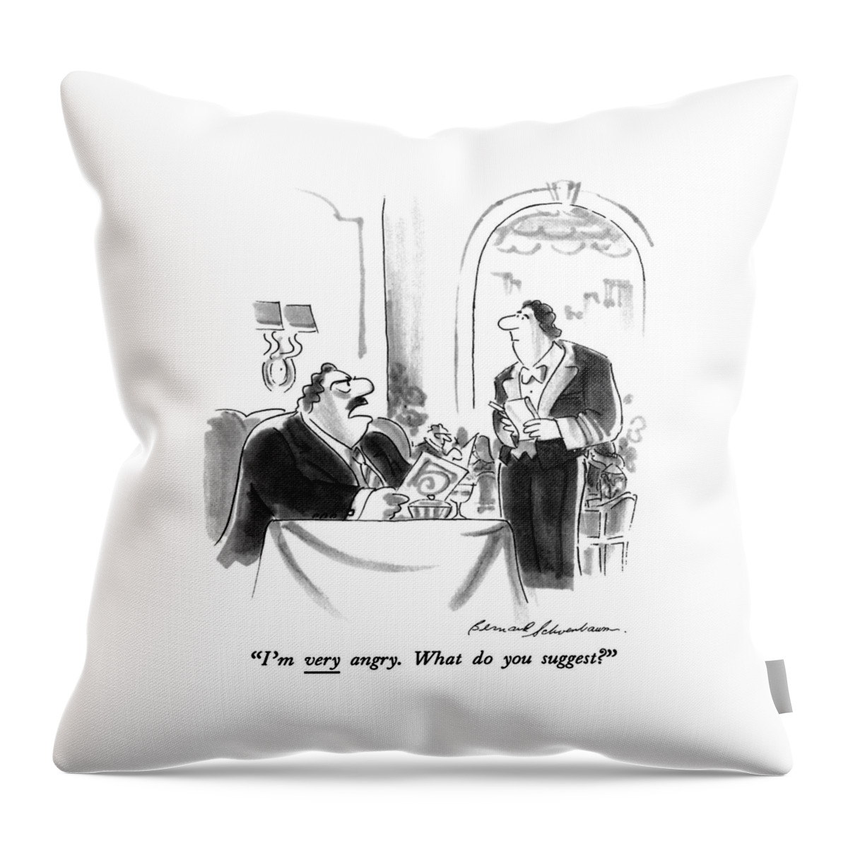 I'm Very Angry. What Do You Suggest? Throw Pillow