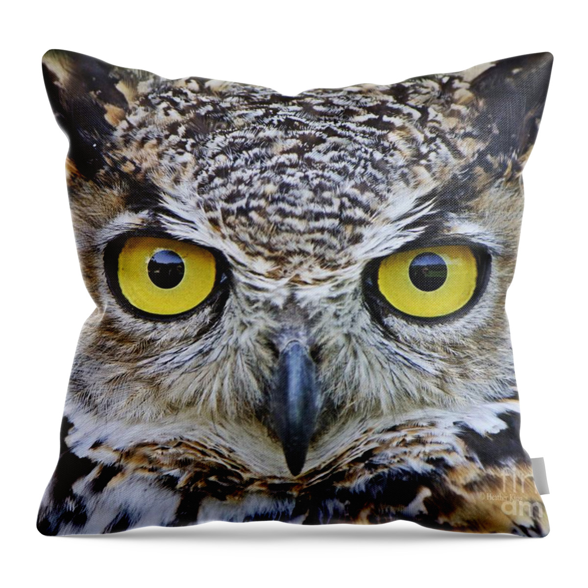 Macro Throw Pillow featuring the photograph I'm watching you by Heather King