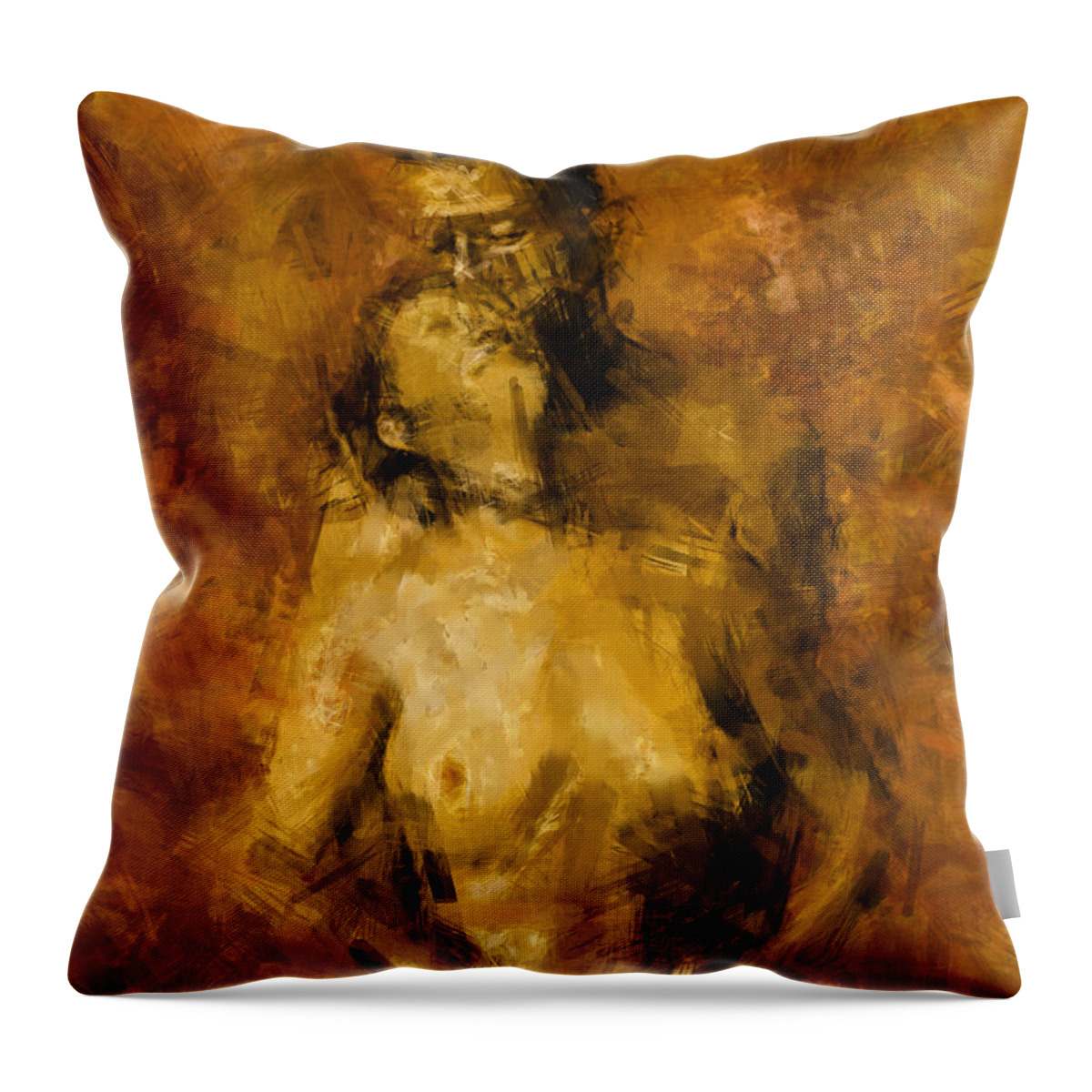 Nude Throw Pillow featuring the photograph I'm Yours Forever by Kurt Van Wagner